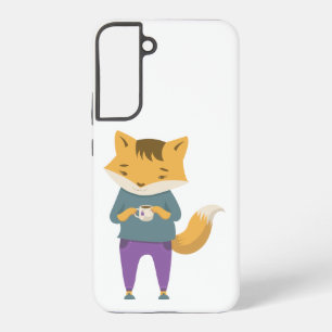 Coque Samsung Galaxy Cute renard avec tasse de thé