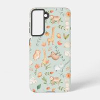 Cute Turquoise bébé animal Pastel Motif