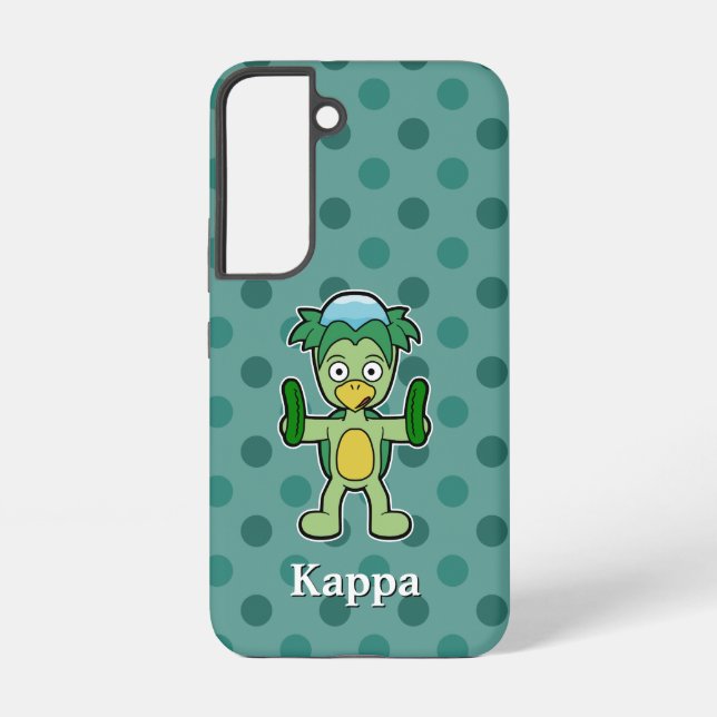 Coque Samsung Galaxy Cute Yokai Kappa avec des concombres (Verso)