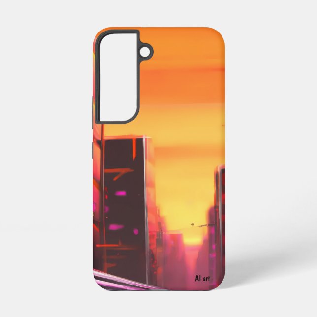 Coque Samsung Galaxy Cyberpunk galaxy s22 téléphone boîtier AI art (Verso)