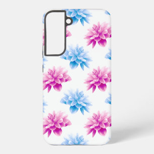 Coque Samsung Galaxy Dahlia Rose, Dahla Bleue, Motif Floral, Fleurs