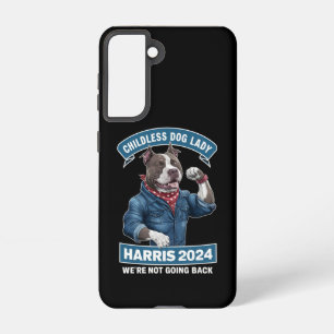 Coque Samsung Galaxy Dame Chien sans Enfant Vote Kamala Élection 2024