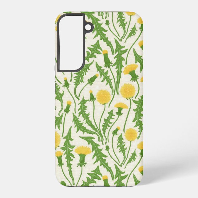 Coque Samsung Galaxy Dandelions, vert, jaune et blanc (Verso)