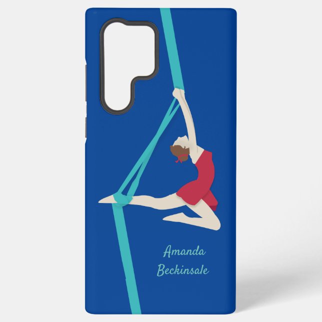 Coque Samsung Galaxy Danseur de soies aériennes en rouge (Verso)