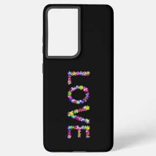 Coque Samsung Galaxy Déclaration d'unité de paix et d'amour   Typograph