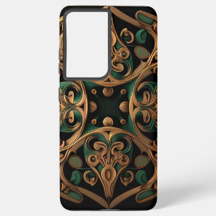 Coque Samsung Galaxy Décoration Motif en bronze vert
