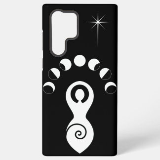 Coque Samsung Galaxy Déesse spirale Moon phases Noir & Blanc