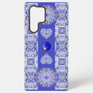 Coque Samsung Galaxy Dentelle en céramique Bleu de Grèce