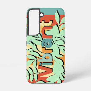 Coque Samsung Galaxy Design de texte coloré botanique dynamique