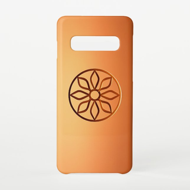 Coque Samsung Galaxy Design Motif sculpté sur Brown (Dos)