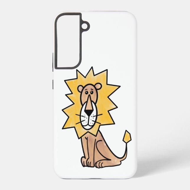 Coque Samsung Galaxy dessin mignon lion enfants retro safari jungle ani (Verso)