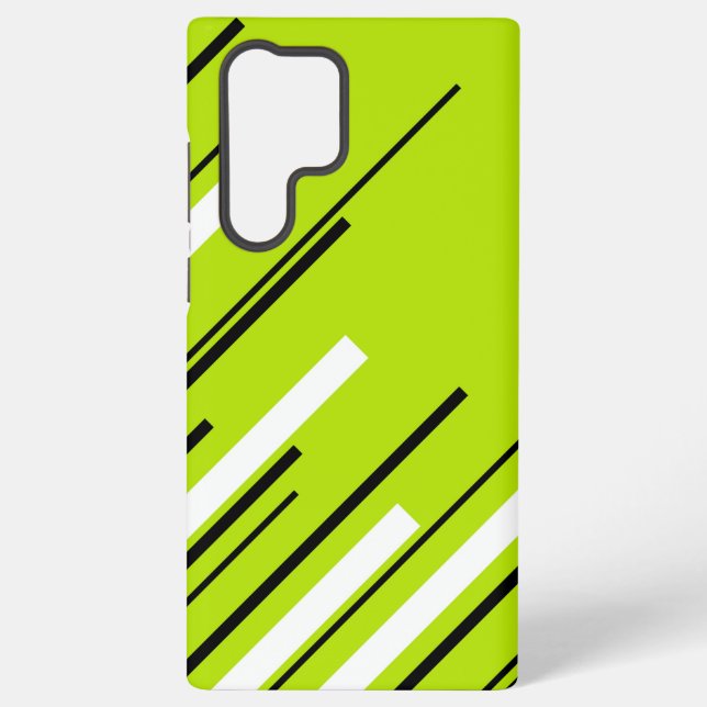 Coque Samsung Galaxy Diagonales - Vert citron vert (Verso)