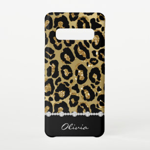 Coque Samsung Galaxy S10 Diamants d'impression Jaguar Parties scintillant n