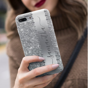 Coque Samsung Galaxy Diamond Bling Calligraphie Nom Rose Gold