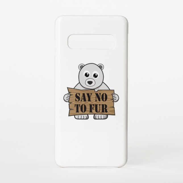 Coque Samsung Galaxy Dites non à Fur (Dos)