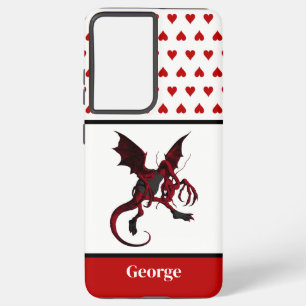 Coque Samsung Galaxy Dragon rouge Jabberwocky Vintage Alice au pays des