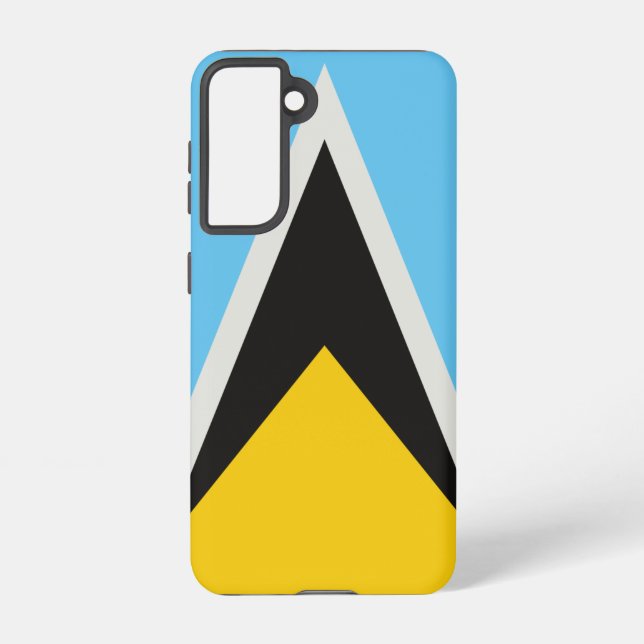 Coque Samsung Galaxy Drapeau de Sainte-Lucie (Verso)