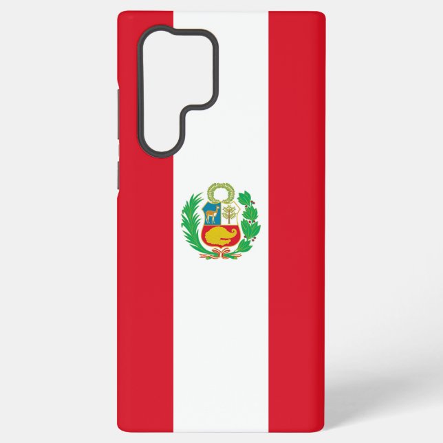 Coque Samsung Galaxy Drapeau de Samsung Galaxy S22 Ultra Coque Pérou (Verso)