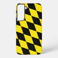 Drapeau diamant Bavière noir et jaune