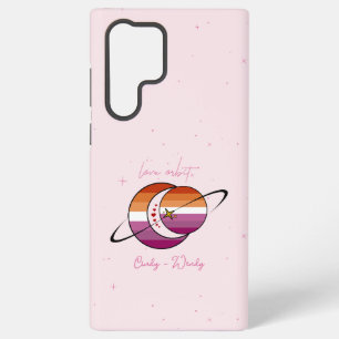 Coque Samsung Galaxy Drapeau lesbien du coucher de soleil de l'univers