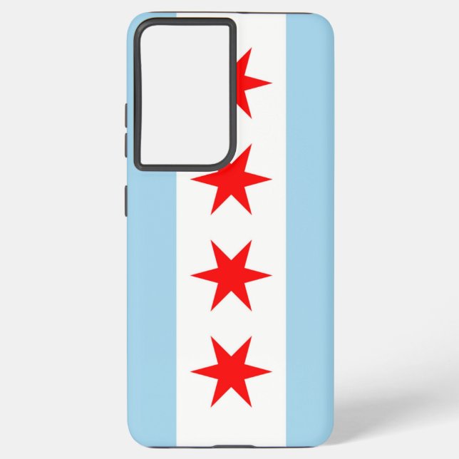 Coque Samsung Galaxy Drapeau Samsung Galaxy S21 Ultra Coque de Chicago (Verso)