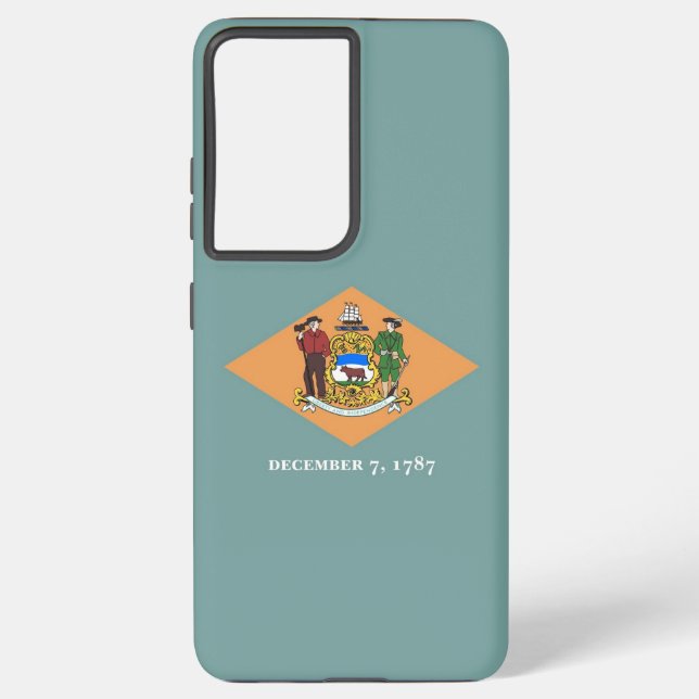 Coque Samsung Galaxy Drapeau Samsung Galaxy S21 Ultra Coque du Delaware (Verso)