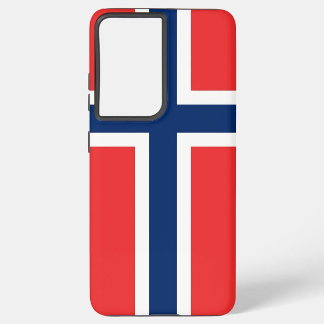 Coque Samsung Galaxy Drapeau Samsung Galaxy S21 Ultra Coque Norvège (Verso)