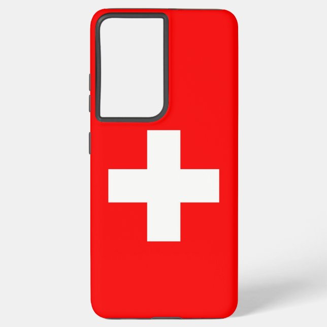 Coque Samsung Galaxy Drapeau Samsung Galaxy S21 Ultra Coque Suisse (Verso)