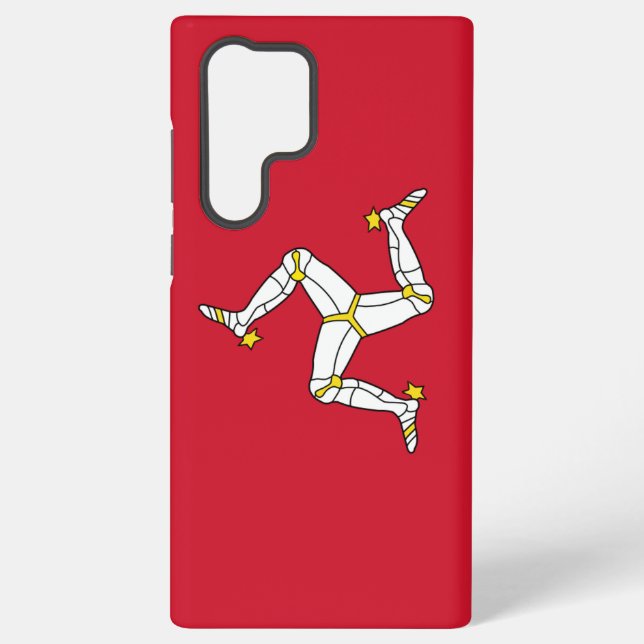 Coque Samsung Galaxy Drapeau Samsung Galaxy S22 Ultra Coque Isle of Man (Verso)