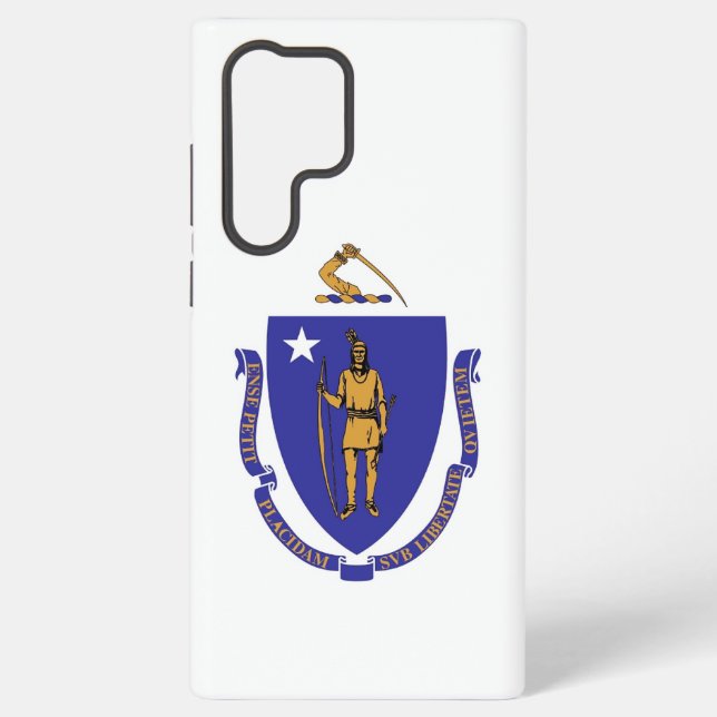 Coque Samsung Galaxy Drapeau Samsung Galaxy S22 Ultra Coque Massachuset (Verso)