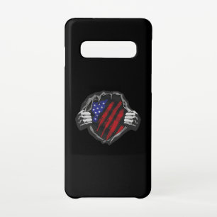 Coque Samsung Galaxy S10 Drapeau superhero USA