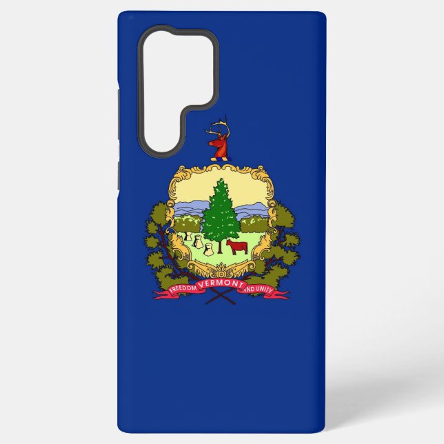 Coque Samsung Galaxy Drapeau Vermont Samsung Galaxy S22 Ultra Coque (Verso)