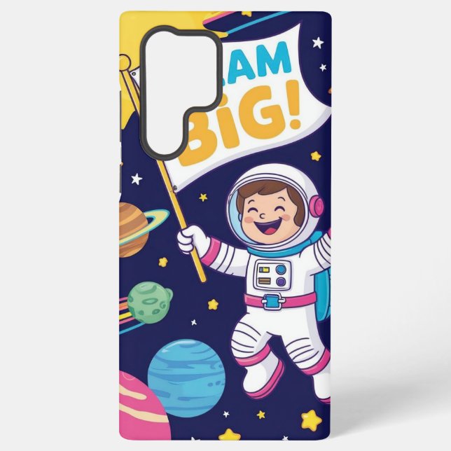 Coque Samsung Galaxy Dream Big with a Kid Astronaut (Verso)