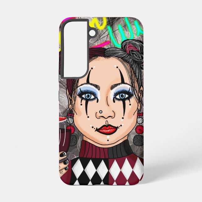 Coque Samsung Galaxy Dream Wild | Arlequin gothique Jester Girl (Verso)