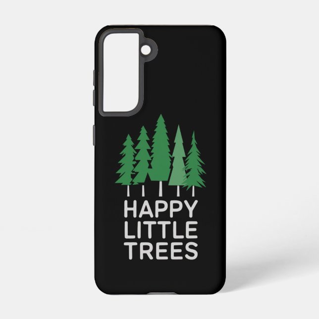 Coque Samsung Galaxy Drôle Joyeux Petits Arbres Cadeaux Camping (Verso)