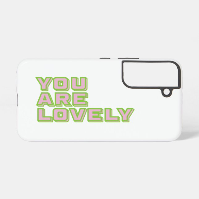 Coque Samsung Galaxy Duo coloured typography-You are lovely mantra (Verso Horizontal)
