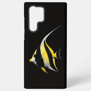 Coque Samsung Galaxy Écran noir 4 Luxe Galaxy S22 Ultra, Poisson Idole 