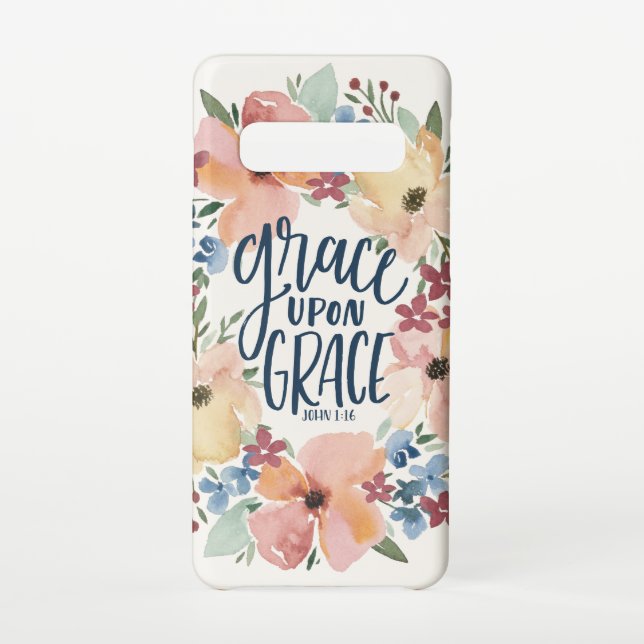 Coque Samsung Galaxy Écriture étui de téléphone floral (Dos)