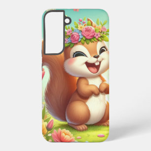 Coque Samsung Galaxy Écureuil du printemps mignon et heureux