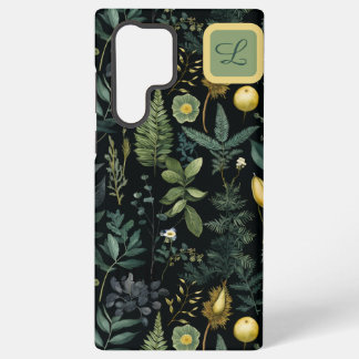 Coque Samsung Galaxy Elegant Dark Floral  – Personalized Botanical