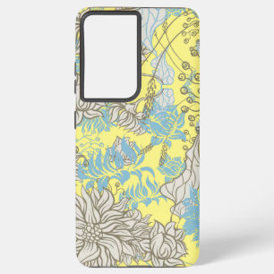 Coque Samsung Galaxy Élégant Fleur sauvage chic jaune