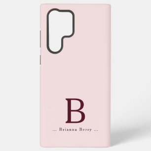 Coque Samsung Galaxy Élégant Monogramme Blush