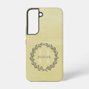 Coque Samsung Galaxy Élégant monogramme de couronne   jaune
