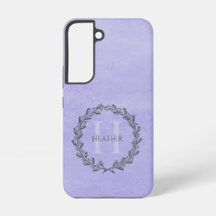 Coque Samsung Galaxy Élégant monogramme de couronne   Violet