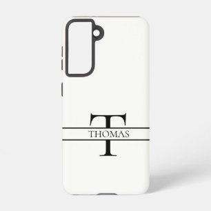 Coque Samsung Galaxy Élégant Monogramme Personnalisé Nom Personnalisé