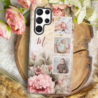 Elégant Rustique Vintage Roses, 3-Photos & Monogra