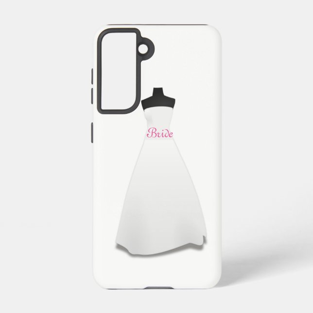 Coque Samsung Galaxy Elegant Script White Wedding Dress Bride  (Verso)