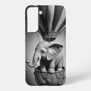 Coque Samsung Galaxy Elephant bébé dans un ballon à air chaud