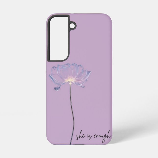 Coque Samsung Galaxy Elle Suffit" Fleur De Cristal, (Verso)