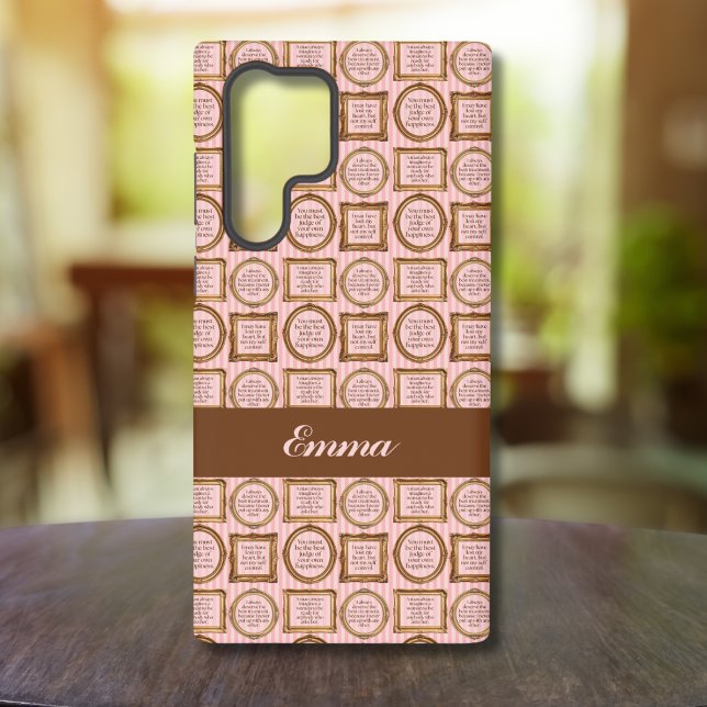 Coque Samsung Galaxy Emma de Jane Austen Citations personnalisées (Créateur téléchargé)
